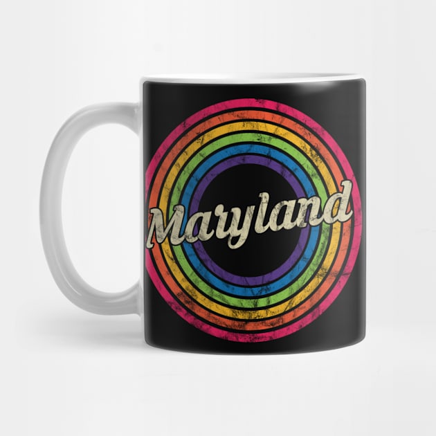 Maryland - Retro Rainbow Faded-Style by MaydenArt